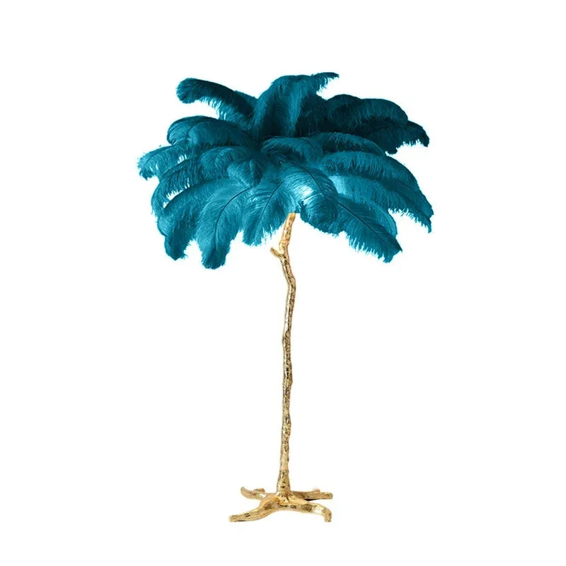 Luxury Ostrich Feather Led Floor Lamp | 3CARATS