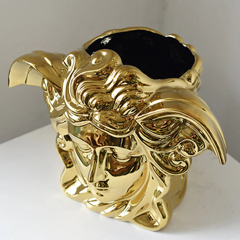 Medusa Luxe Electroplated Ceramic Vase | 3CARATS