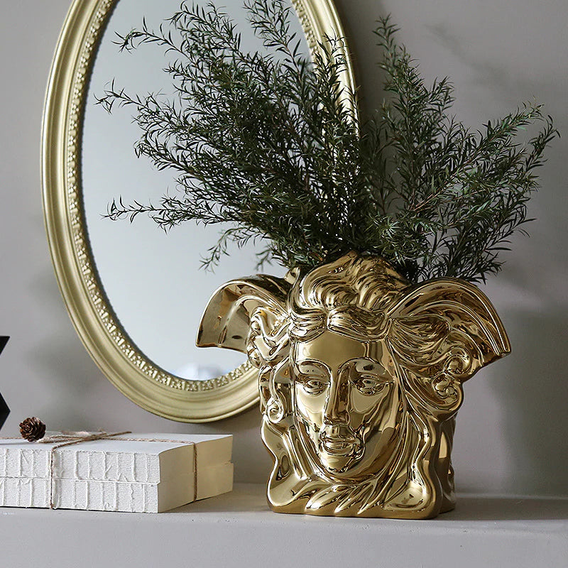 Medusa Luxe Electroplated Ceramic Vase | 3CARATS