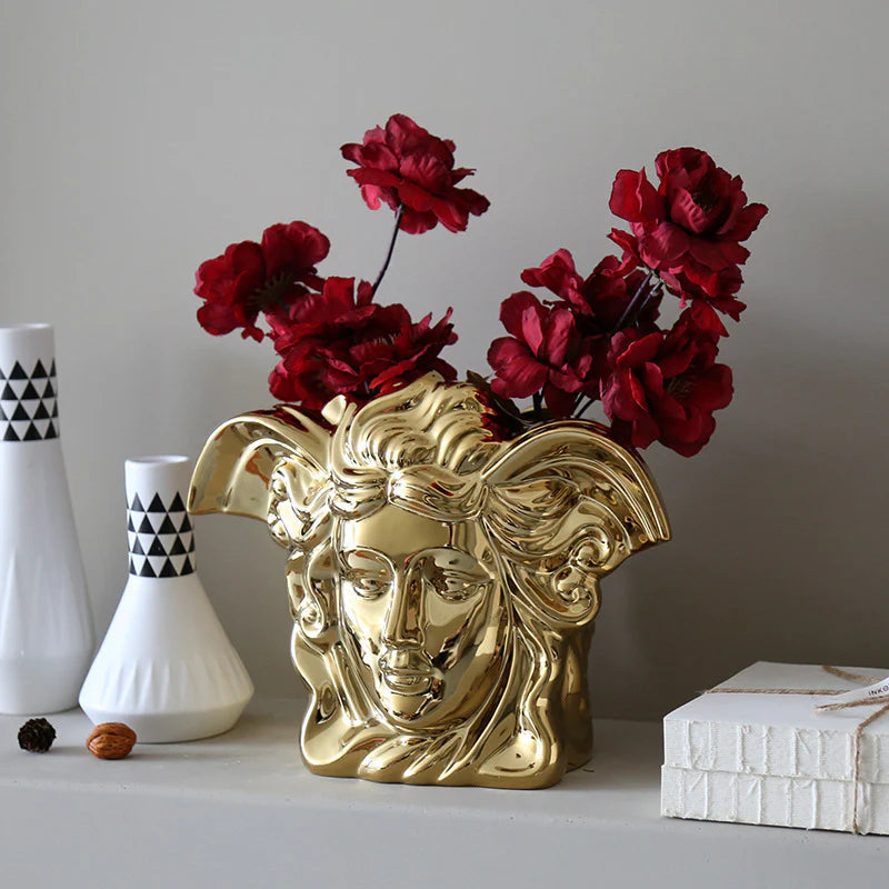 Medusa Luxe Electroplated Ceramic Vase | 3CARATS