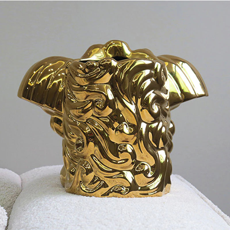 Medusa Luxe Electroplated Ceramic Vase | 3CARATS
