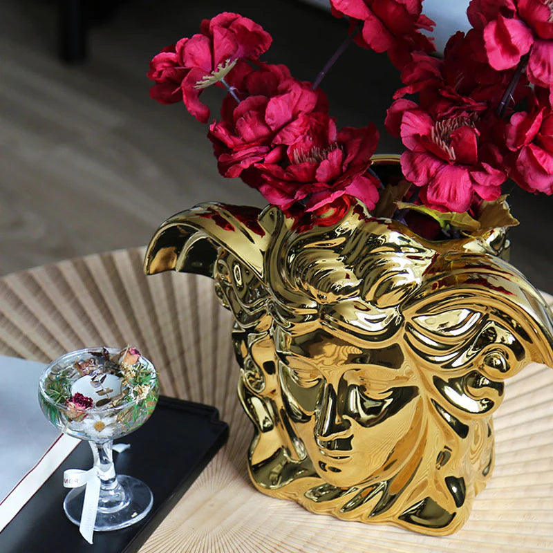 Medusa Luxe Electroplated Ceramic Vase | 3CARATS