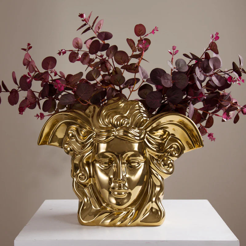 Medusa Luxe Electroplated Ceramic Vase | 3CARATS