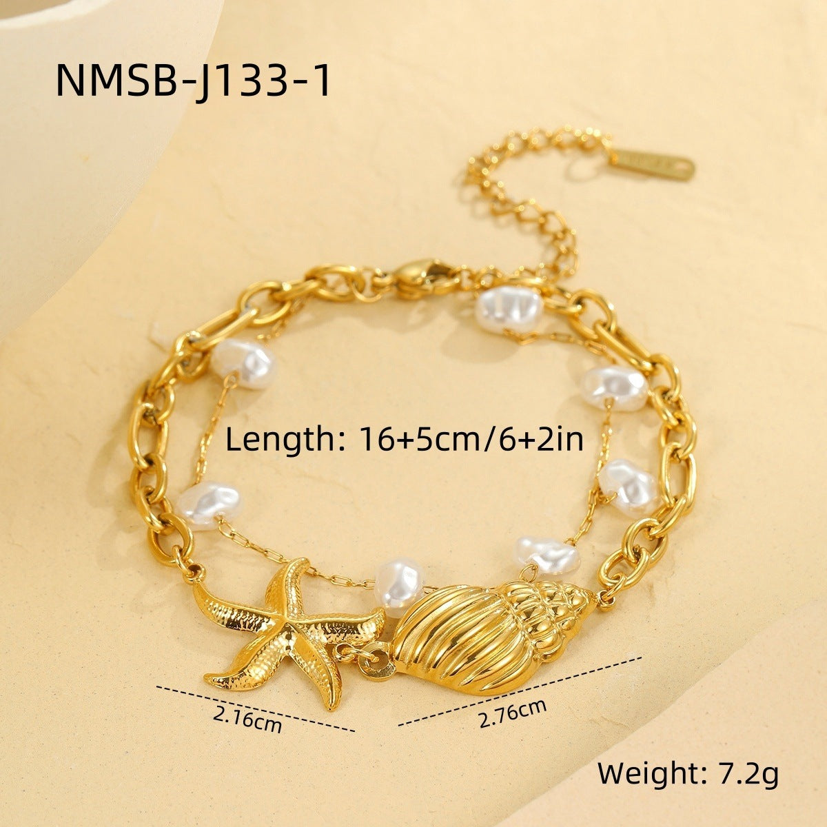 Arrival Ocean Necklace Bracelet Best Seller in Starfish Shell Necklace Special Interest Light Luxury Pearl Bracelet Women