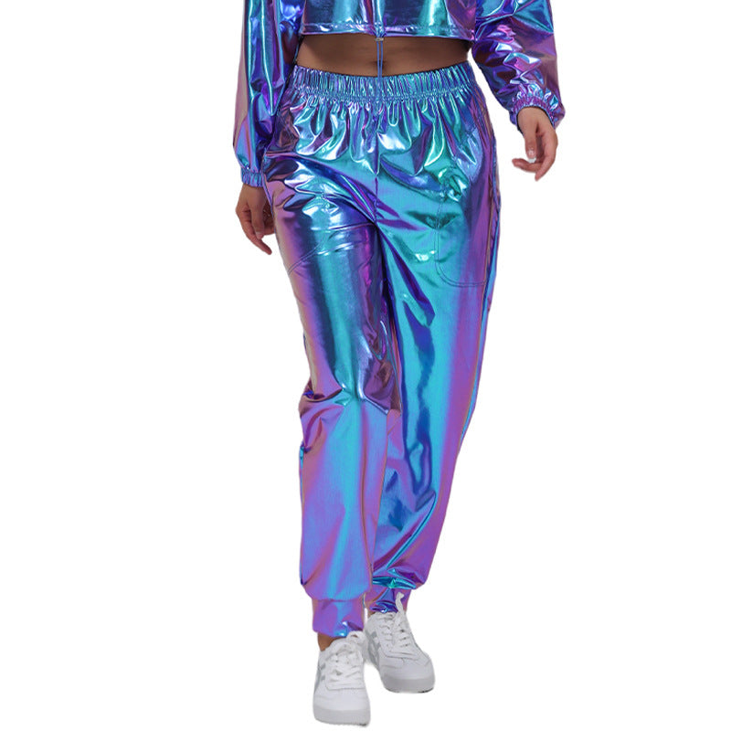 Performance Costumes Casual Pants Multi Color Elastic Waist Ankle Tied Pants