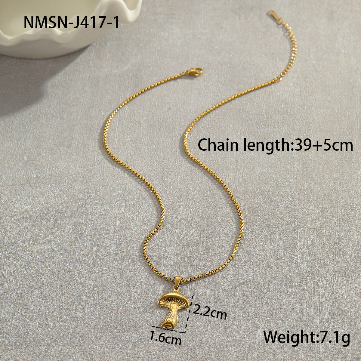 Coconut Fishtail Embellished Stainless Steel Necklace Holiday Titanium Steel Clavicle Chain 18K Gold Plating Necklace
