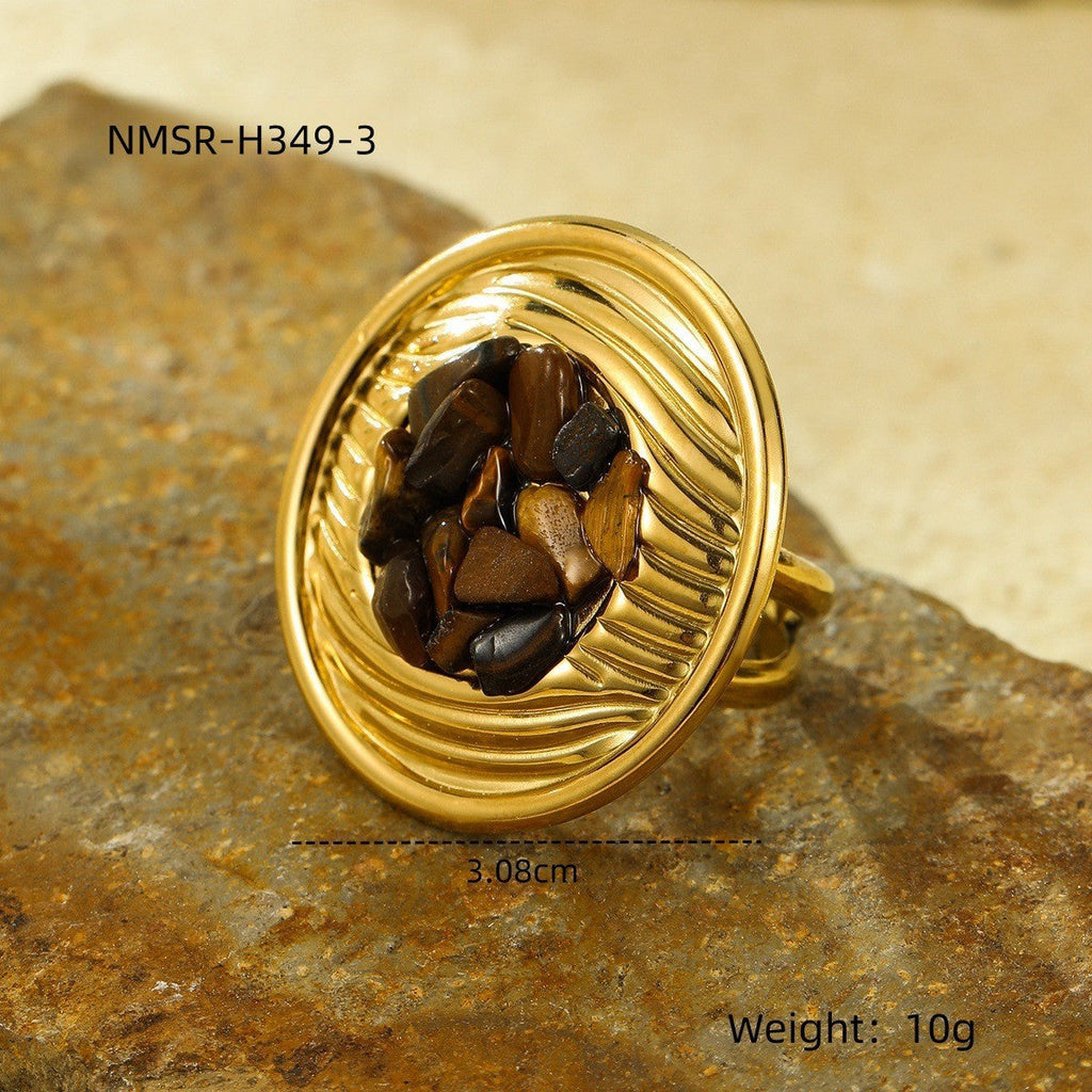 Retro Horus Eye Accessories Ring Light Luxury Trendy High Grade Open Ring Women