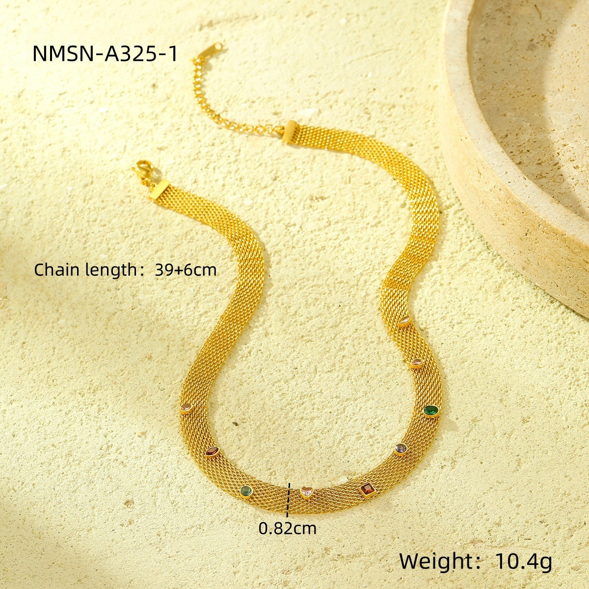 Personalized All Match Classic Blade Chain Irregular Asymmetric Zircon Titanium Steel Simple Necklace Bracelet