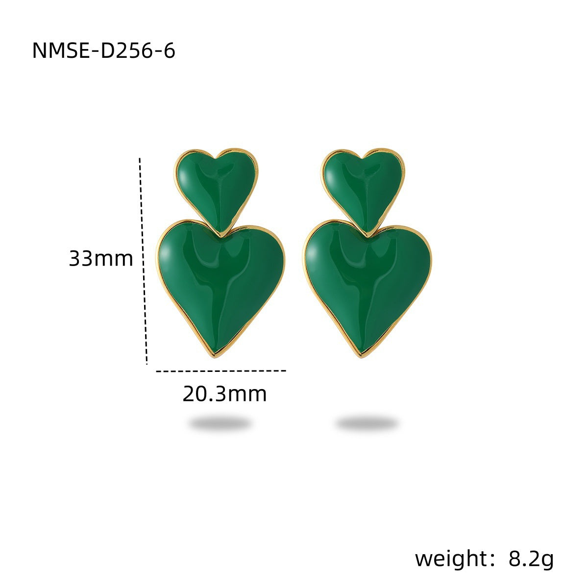 Stainless Steel Dripping Love Heart Earrings Vacuum Gold Plated Earrings Accessories
