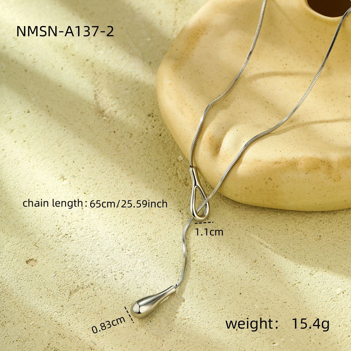 Niche Design Long Twin Titanium Steel Necklace 18K Gold Light Luxury All Match Embellished for Women