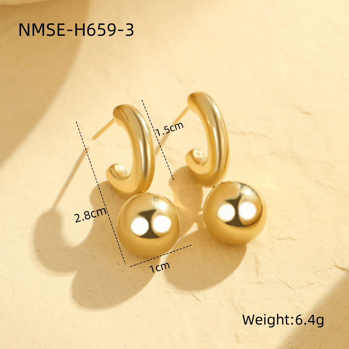 Minimal Art Niche Normcore Bag Earrings Women Fashionable Personalized High Grade Earrings Stainless Steel Earrings