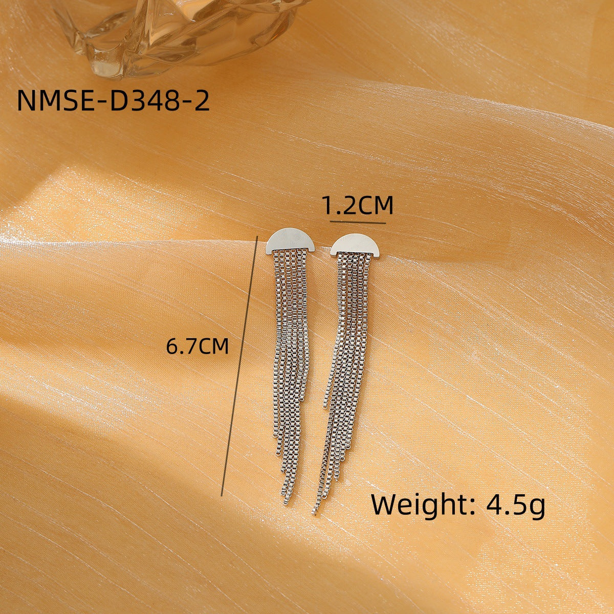 Tassel Pearl Titanium Steel Earrings Women Light Luxury High Grade Diamond Embedded Non Fading Stainless Steel Eardrop