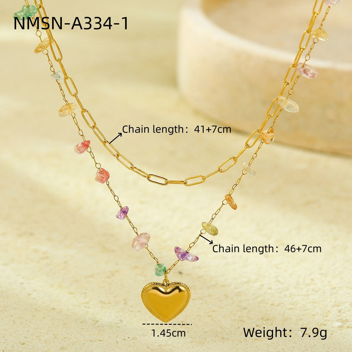 Valentine Day Love Stainless Steel Necklace Light Luxury High Grade Titanium Steel Peach Heart Clavicle Chain Sold Jewelry