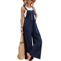 Women Clothing Popular Solid Color Casual Suspender Trousers