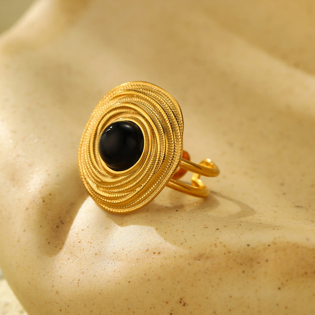 Retro Horus Eye Accessories Ring Light Luxury Trendy High Grade Open Ring Women