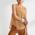 Mesh Breathable Sports Blouse Women Running Workout Quick Drying T shirt Sleeveless Vest Yoga Clothing Top