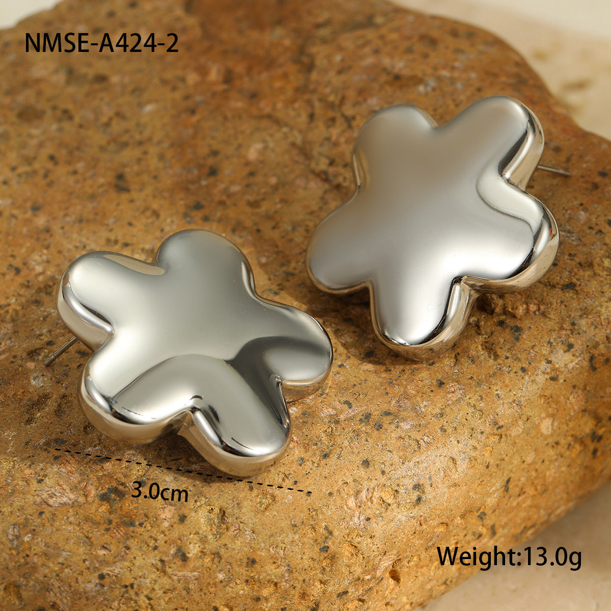 Stainless Steel Earrings Non Fading Design Ring round Beads Earrings Eardrops