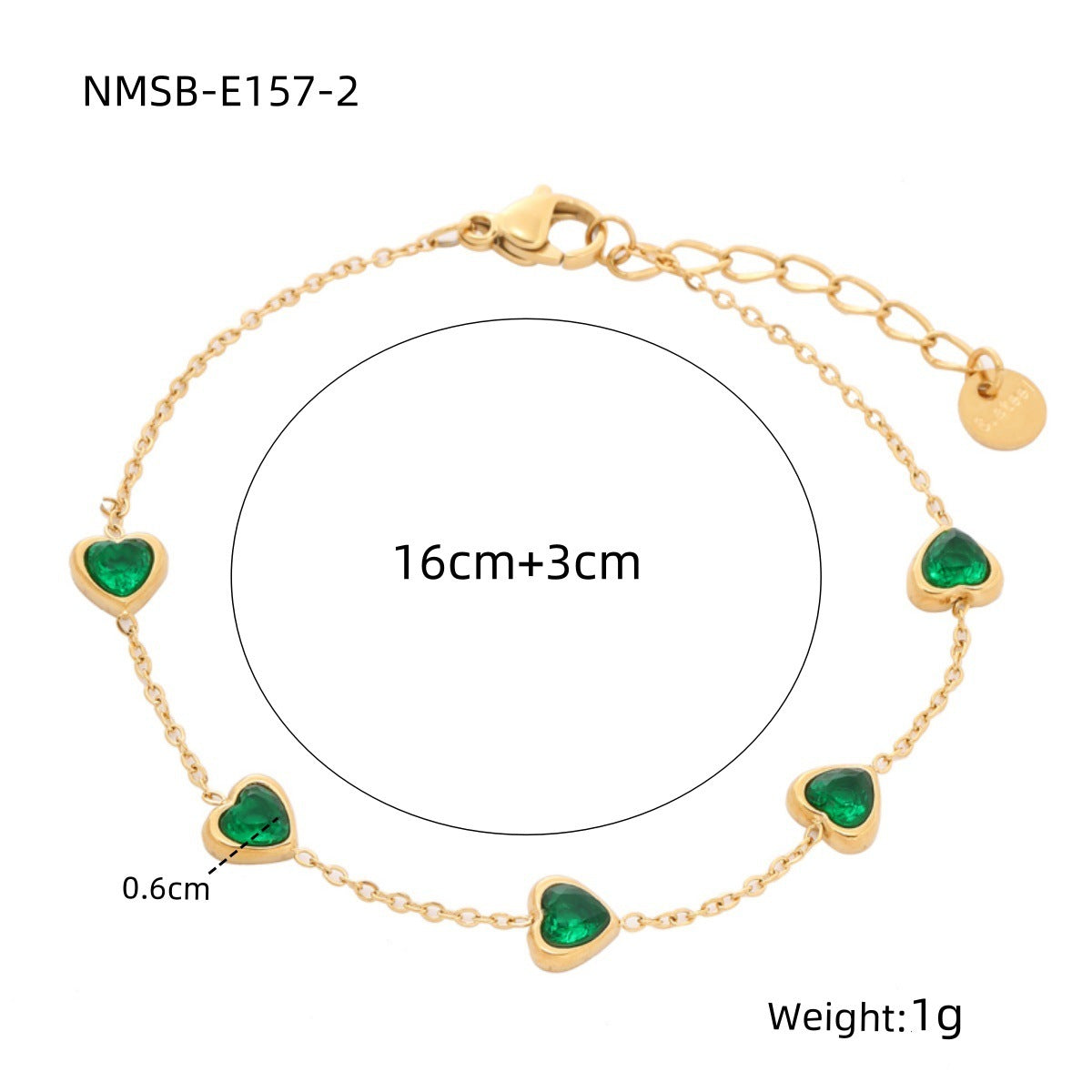 Loving Heart Zircon Stainless Steel Bracelet Special Interest Design Light Luxury All Match High Grade Women Bracelet