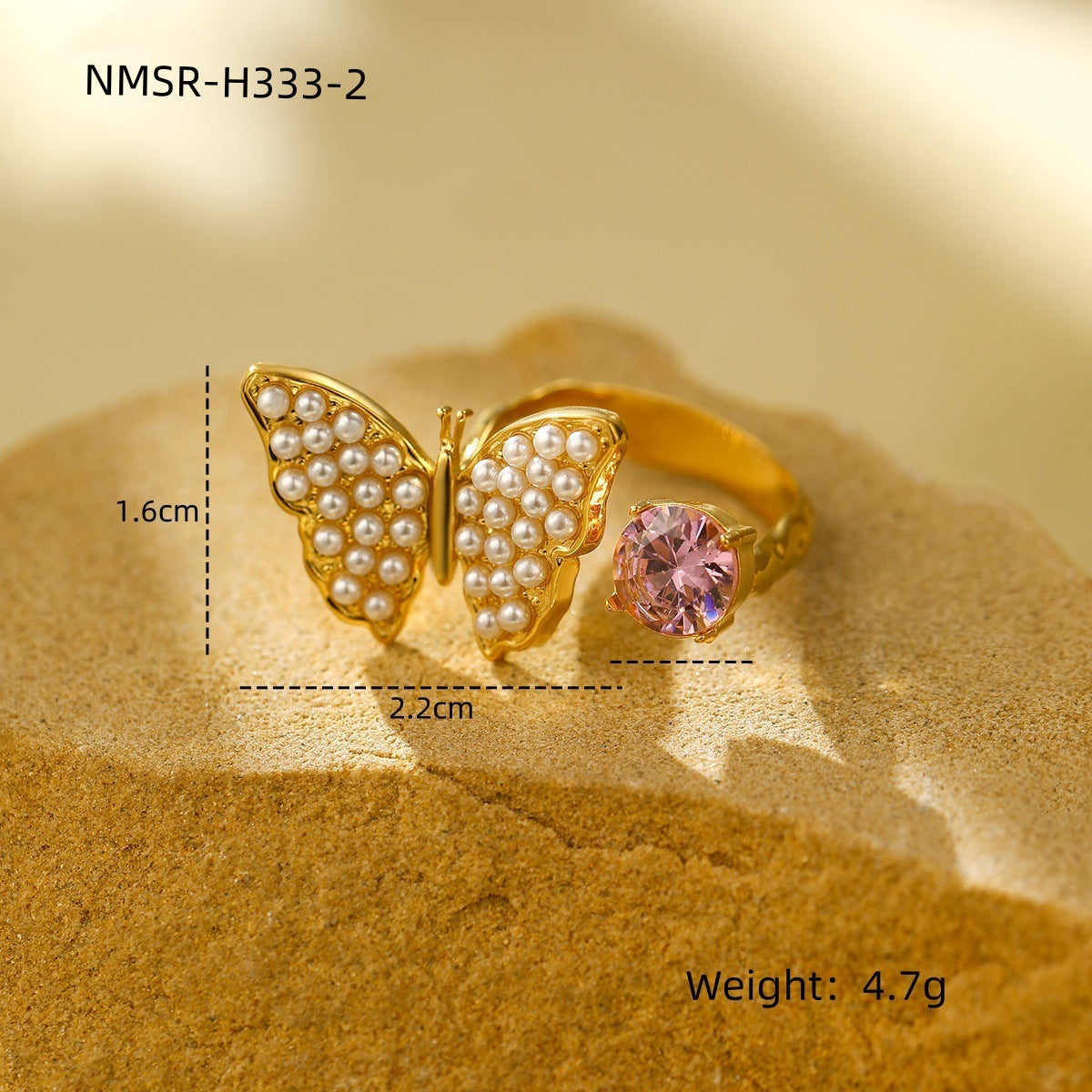 French Entry Lux Open Adjustable High Sense Titanium Steel Ring Double Layer Rhinestone Zircon Stainless Steel Ring for Women