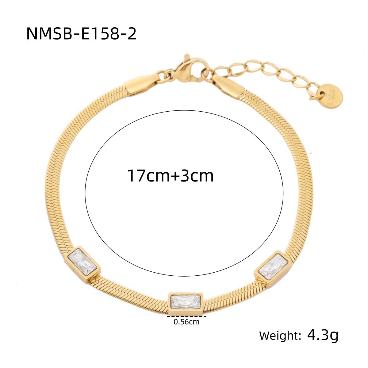 Heart Shape Diamond Titanium Steel Bracelets Women Non Fading Wild Stainless Steel Ornament