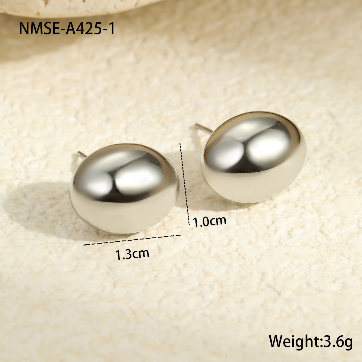 Stainless Steel Earrings Non Fading Design Ring round Beads Earrings Eardrops
