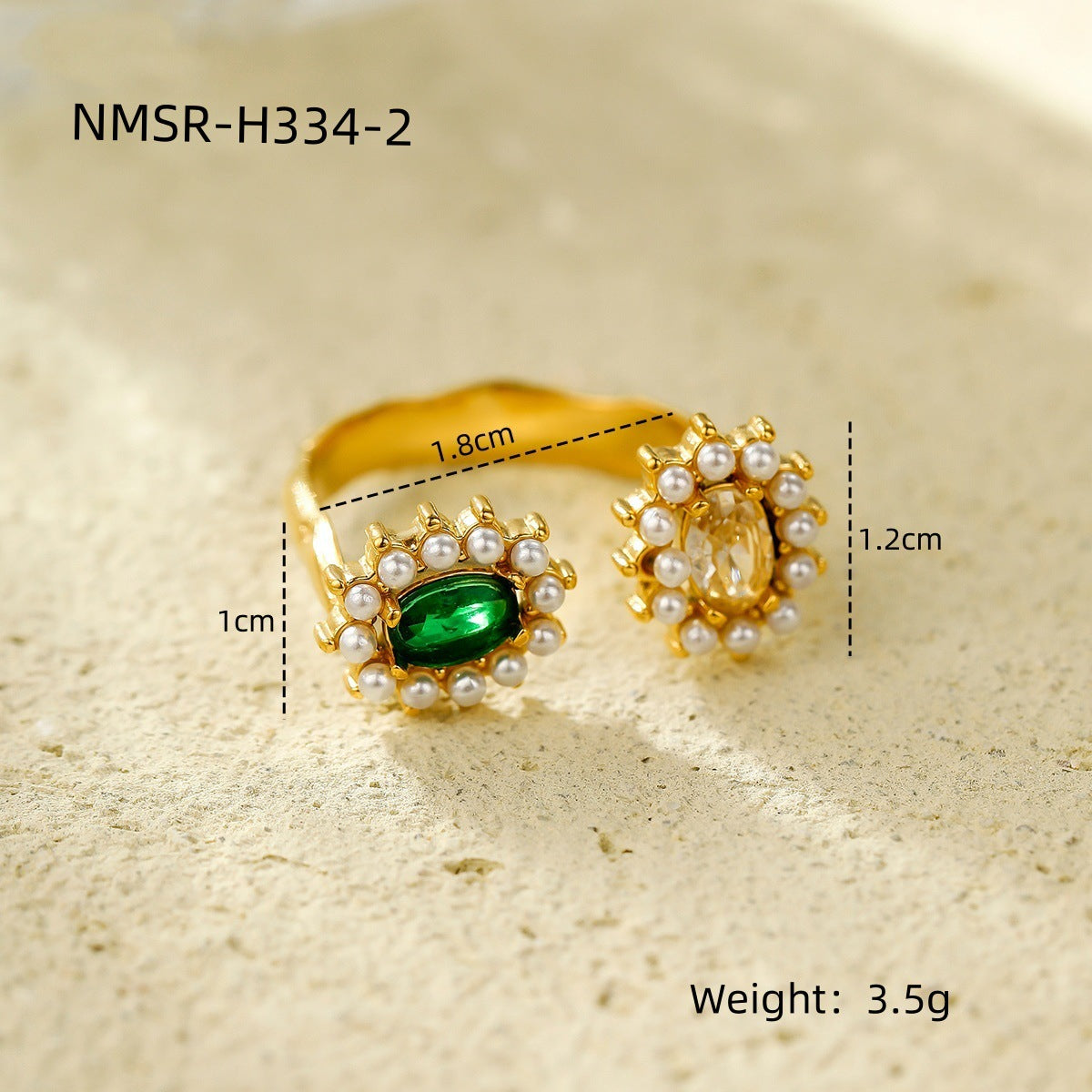 French Entry Lux Open Adjustable High Sense Titanium Steel Ring Double Layer Rhinestone Zircon Stainless Steel Ring for Women