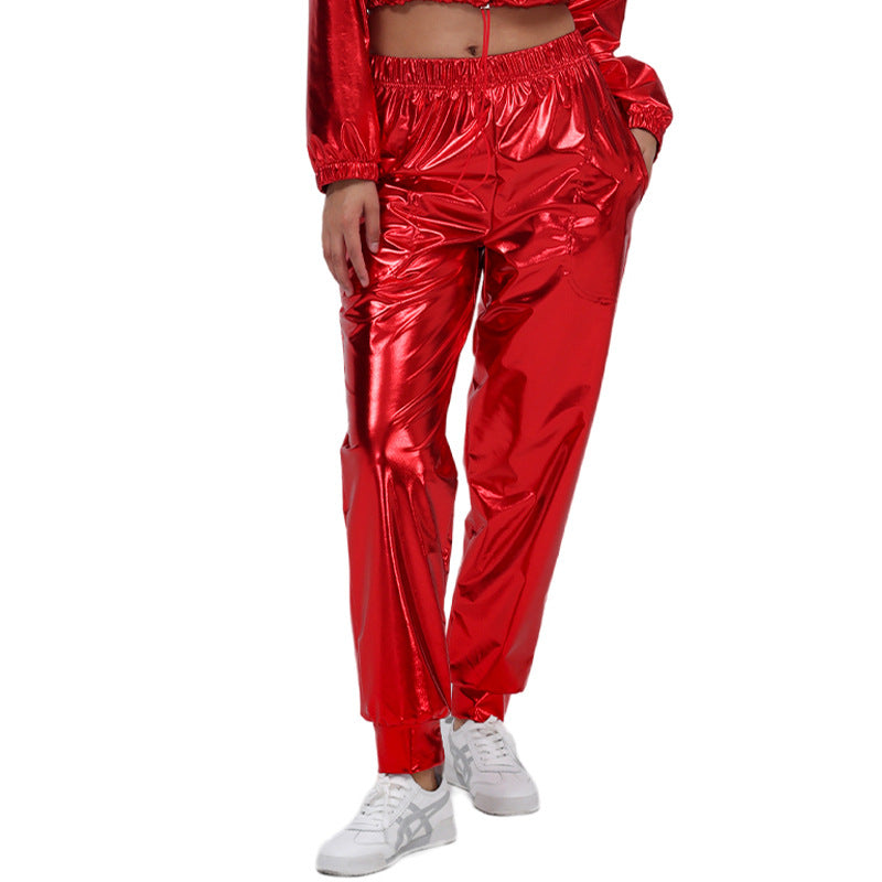 Performance Costumes Casual Pants Multi Color Elastic Waist Ankle Tied Pants