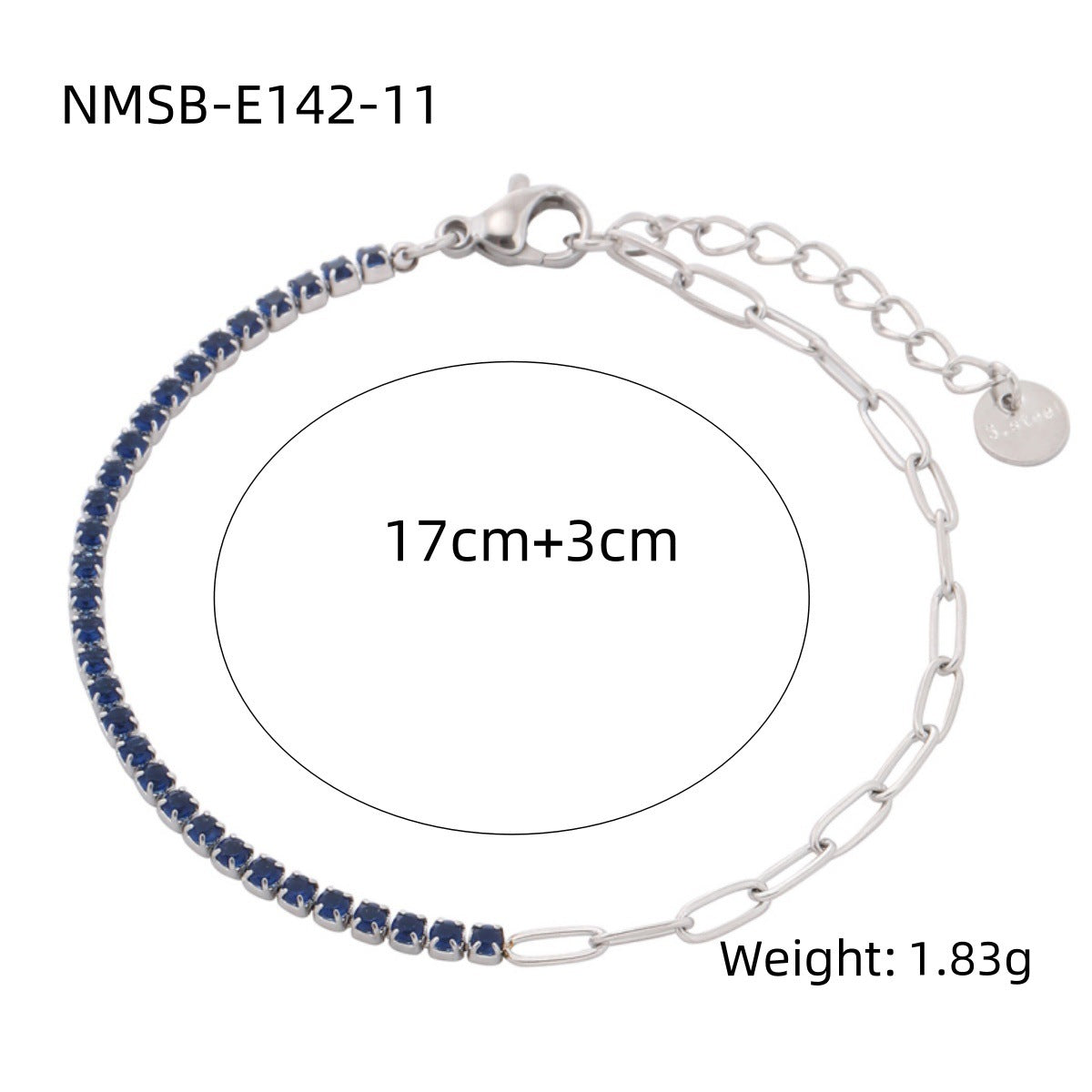 Arrival Rainbow Color Fine Diamond Titanium Steel Bracelets Women Exquisite Small Qiaoyi Row Full Diamond Stainless Steel Jewelry