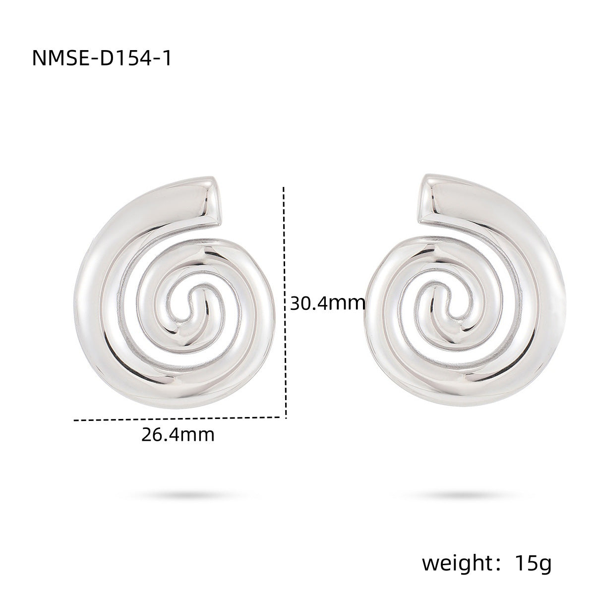 Spiral Titanium Steel Earrings Women Creative Personality Gold Stainless Steel Studs Earrings