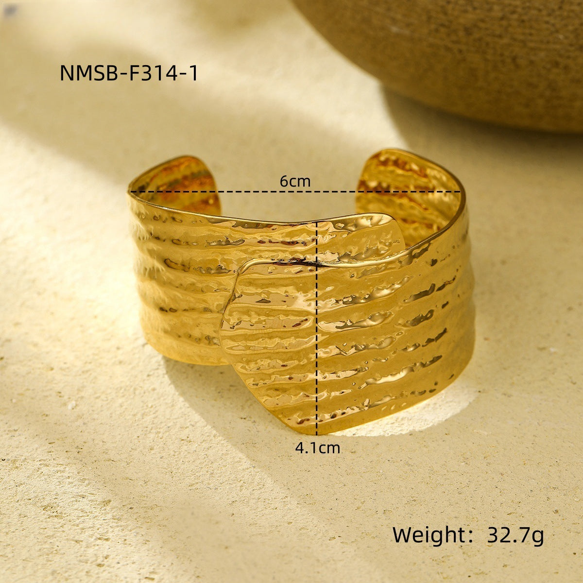 Exaggerated Personalized All Match Titanium Steel Bracelet Fashionable High End Wide Surface Design Open Stainless Steel Bracelet