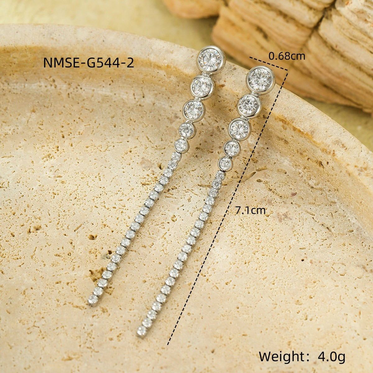 Women Wild Long Fringed Zircon Earrings Design Ear Studs Earrings