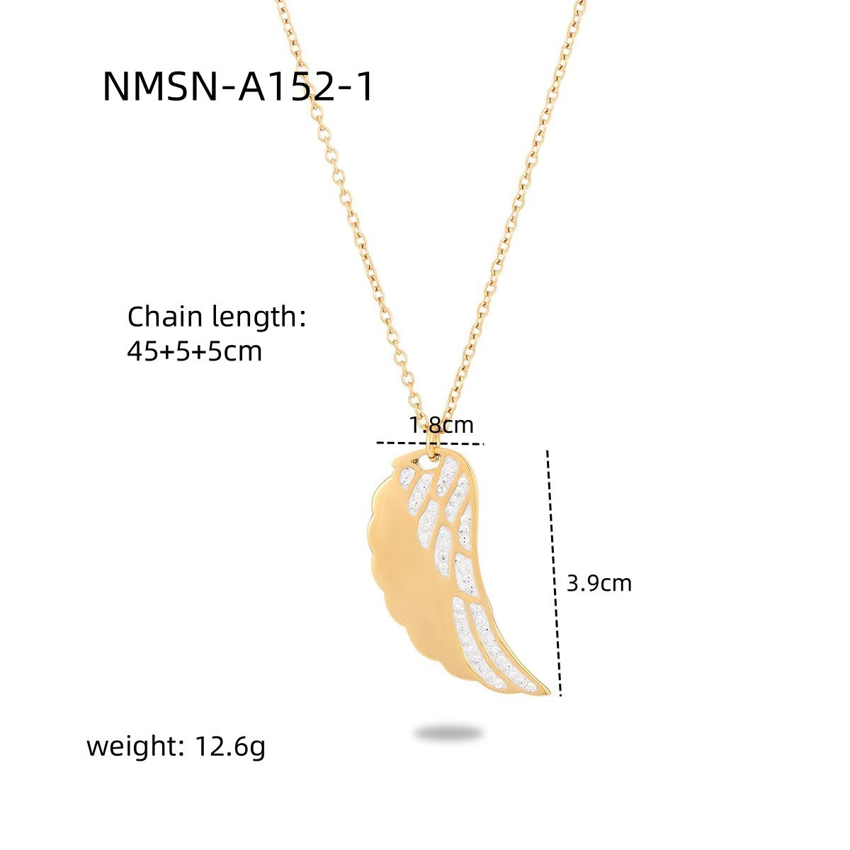 Private Exclusive Stainless Steel Necklace Unisex Vacuum Plating 18K Gold Titanium Steel Embellished