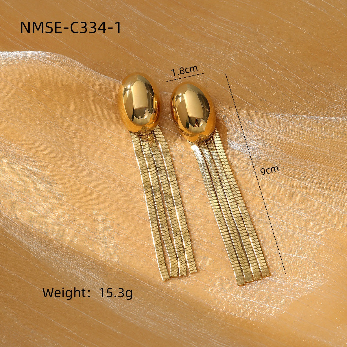 Arrival Exaggerated High Grade Irregular Asymmetric Titanium Steel Earrings Women Affordable Luxury Stainless Steel Tassel Earrings