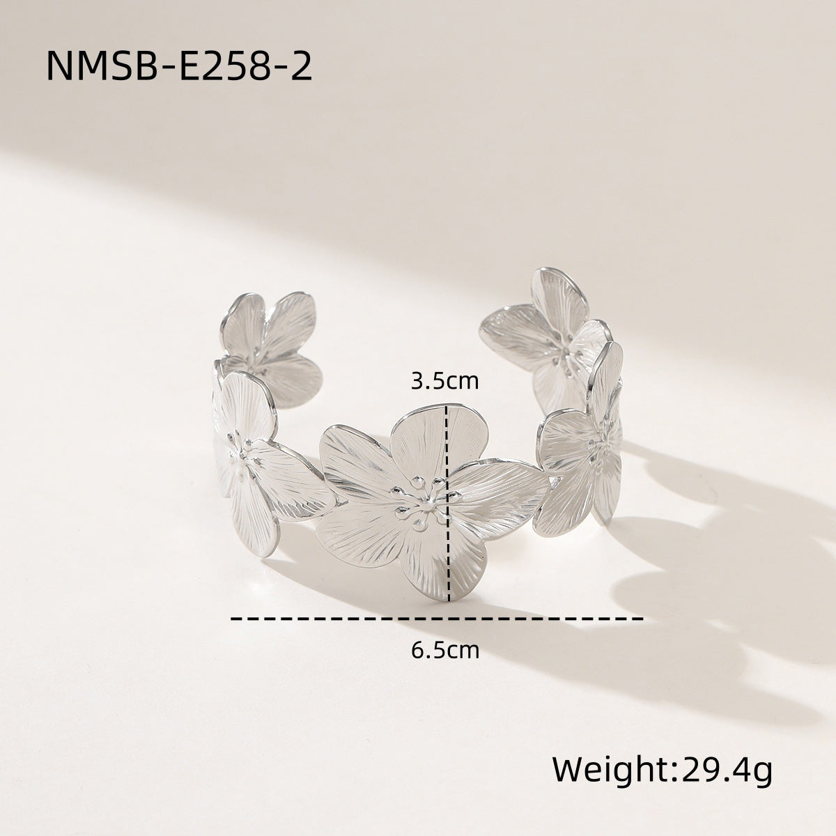 Summer Little Fresh Floral Stainless Steel Bracelet Non Fading High Grade Petal Titanium Steel Bracelet