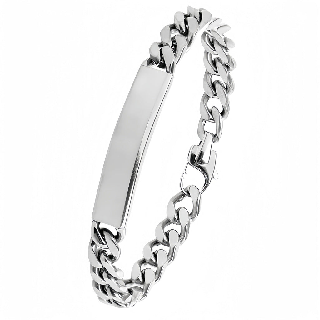 Vacuum Gold Plated Titanium Steel Bracelet Laser Laser Lettering DIY Trendy Stainless Steel Bracelet