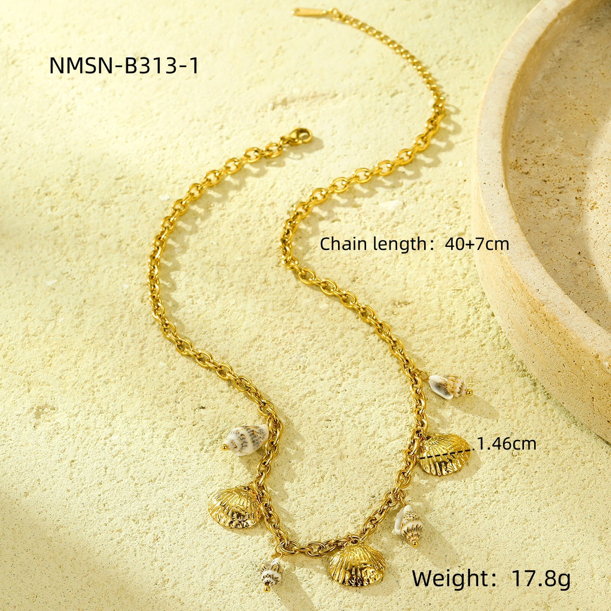 Ocean Necklace Bracelet Earrings Ring Set Niche Collection Ornament Women