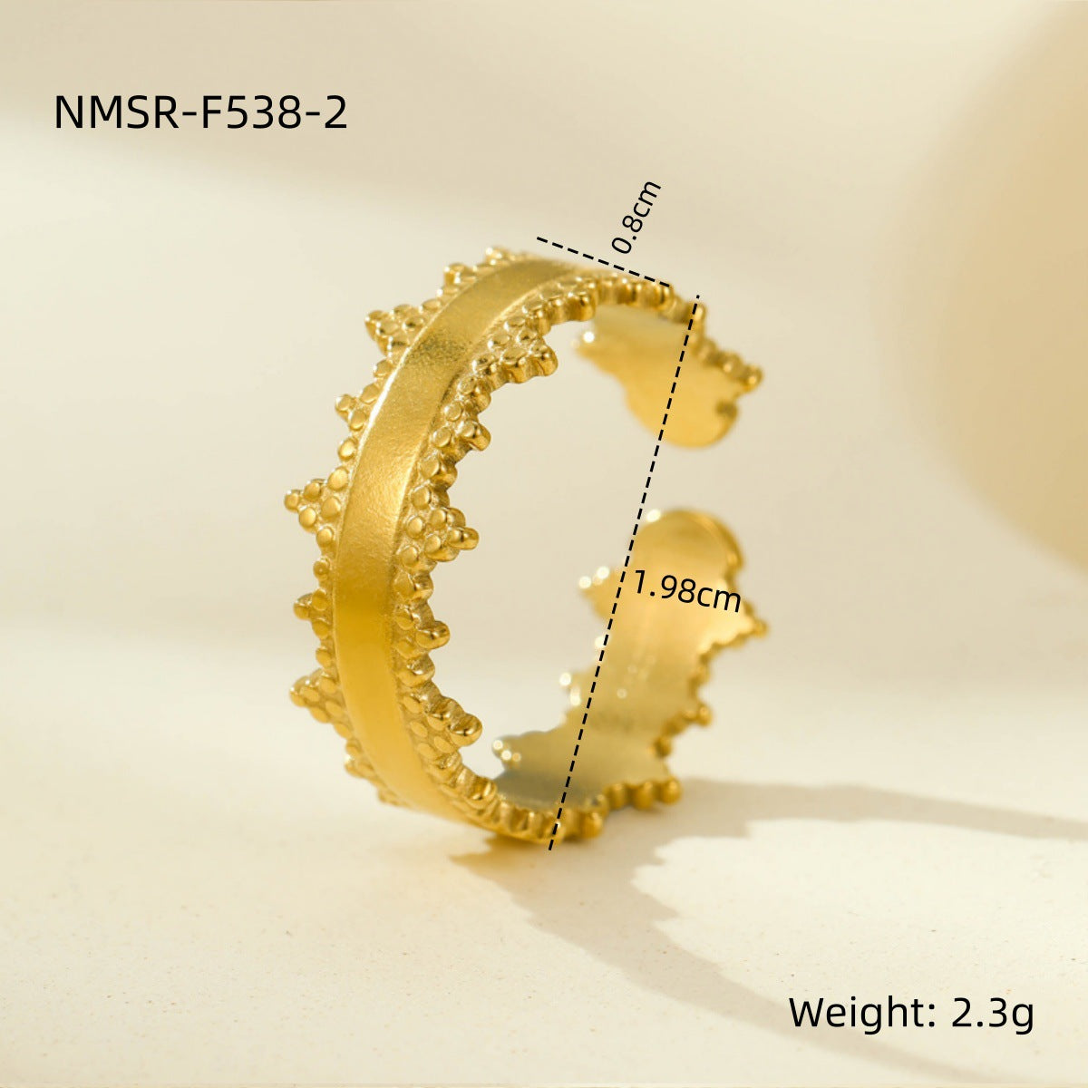 Stainless Steel Open Ring Multi Layer Geometric Abstract Hollow Out Cutout All Match Earrings Accessories