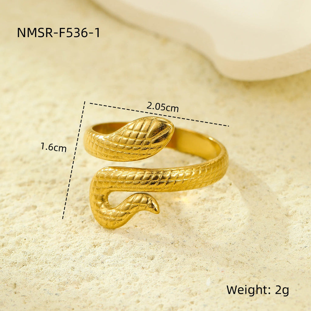 Stainless Steel Open Ring Multi Layer Geometric Abstract Hollow Out Cutout All Match Earrings Accessories