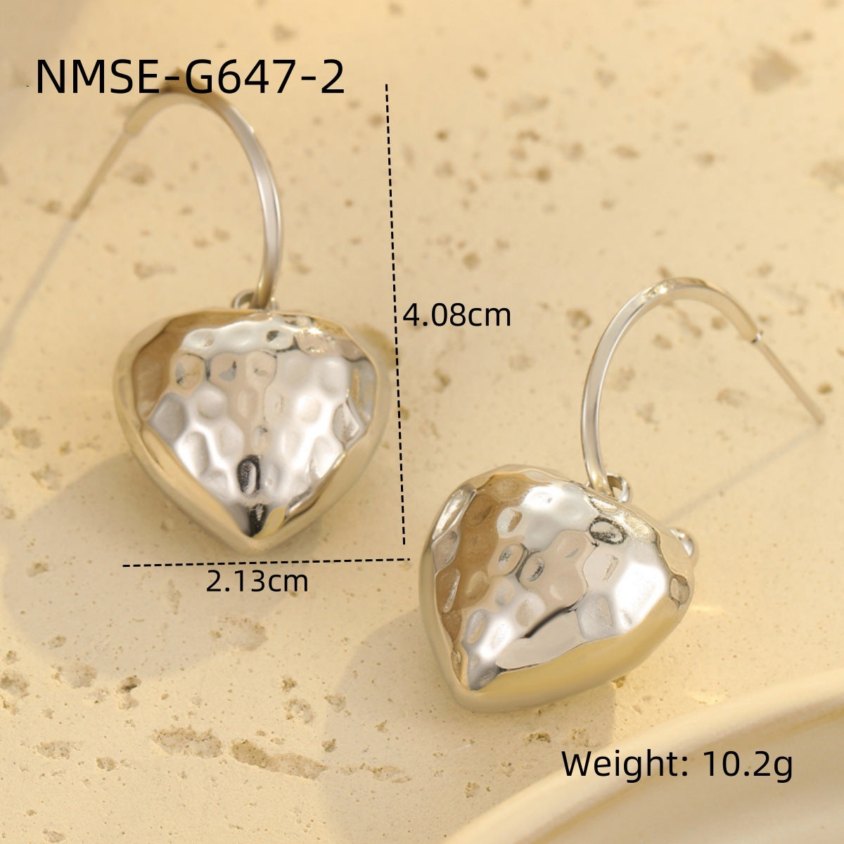 Glossy Hollow Out Cutout Stainless Steel Earrings Ball Love Embellished Retro High Sense Titanium Steel Earrings