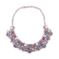 Short Necklace Women Ornament Full Diamond Exaggerated Floral Necklace Clothing Accessories