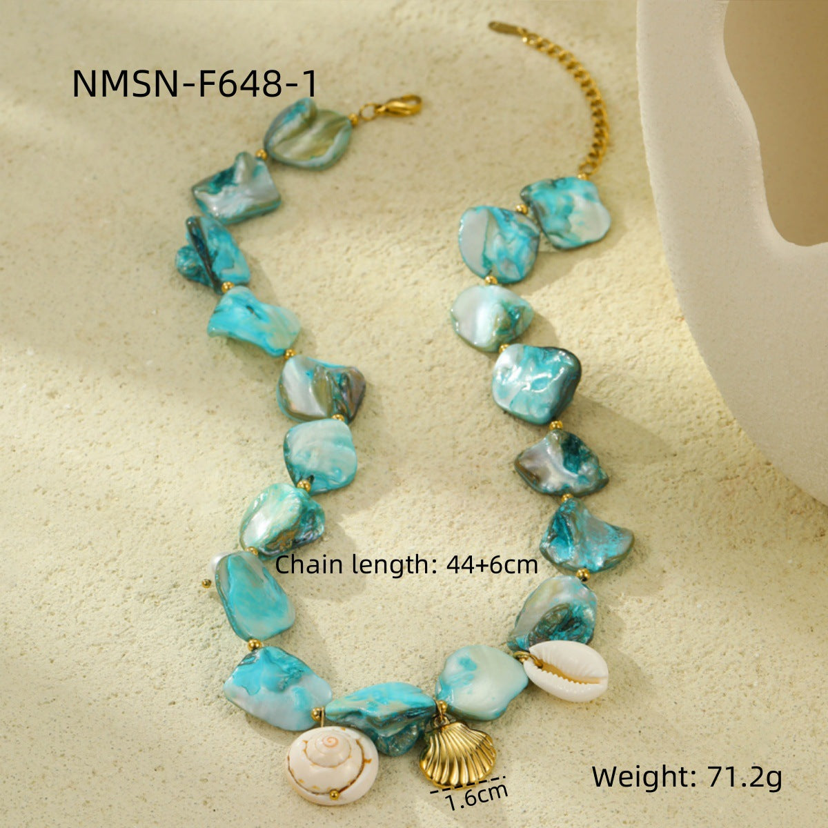 Ocean Necklace Bracelet Earrings Ring Set Niche Collection Ornament Women
