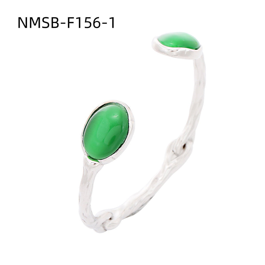 Pearl Zircon Titanium Steel Bracelet for Girls High Sense 18K Gold Stainless Steel Jewelry