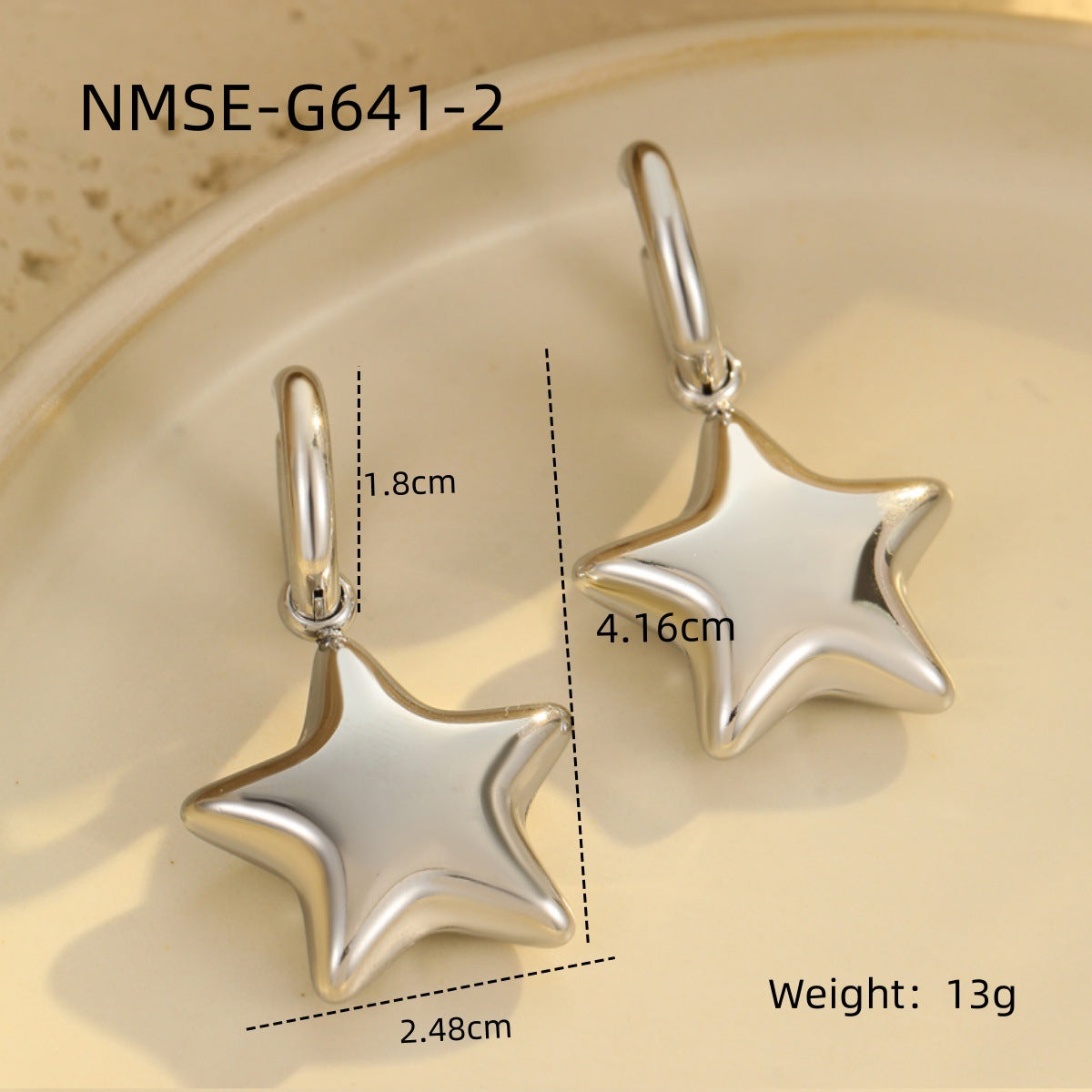 Glossy Hollow Out Cutout Stainless Steel Earrings Ball Love Embellished Retro High Sense Titanium Steel Earrings