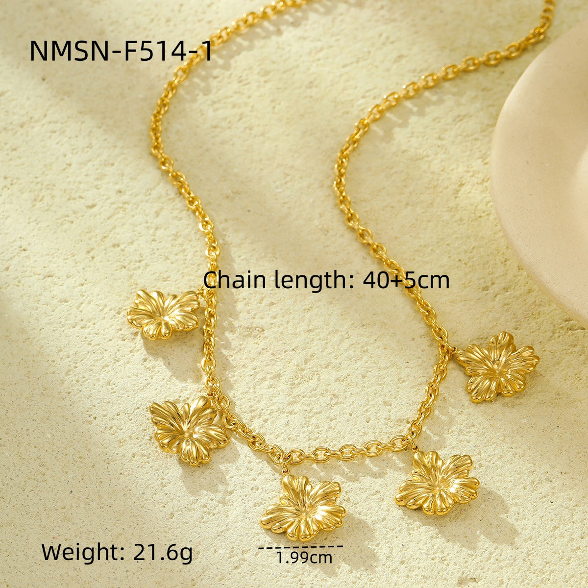 Light Luxury Necklace Fashionable Floral Clavicle Chain Small Fresh High Grade Embellished Necklace Necklace Women