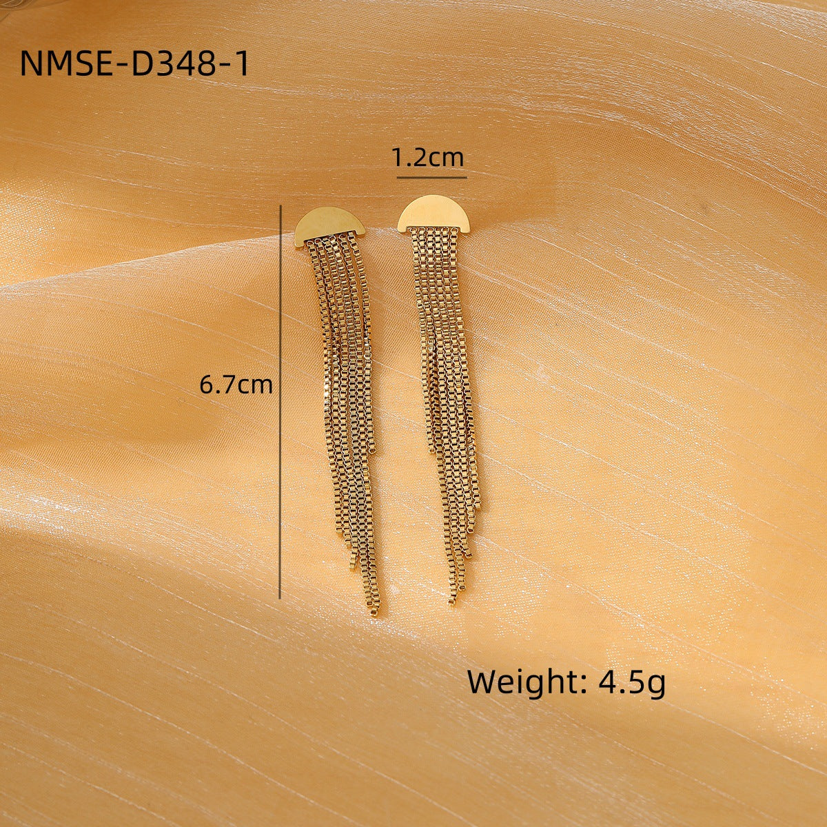 Tassel Pearl Titanium Steel Earrings Women Light Luxury High Grade Diamond Embedded Non Fading Stainless Steel Eardrop