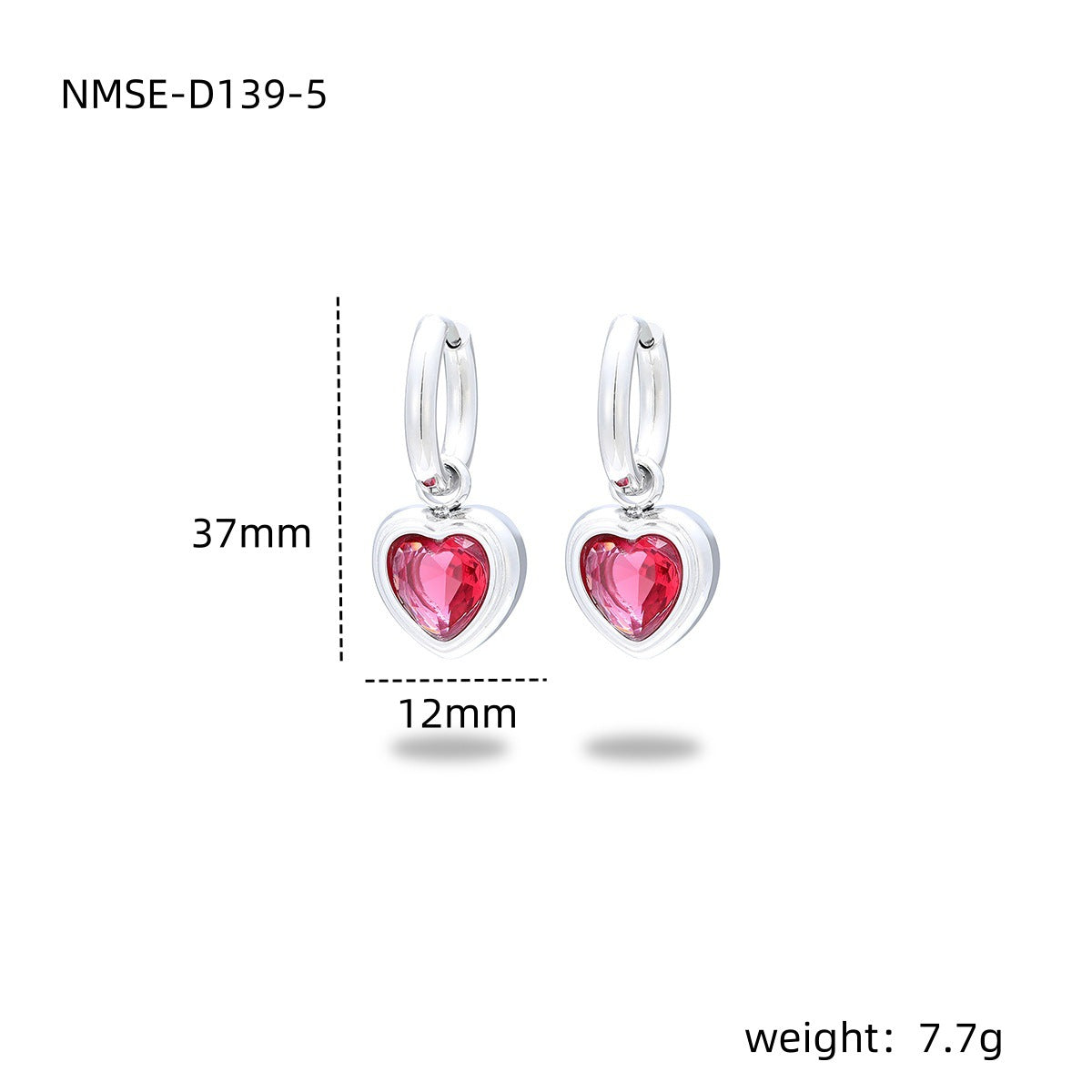 Love Titanium Steel Earrings Women Affordable Luxury Inlaid Color Diamond 18K Gold Stainless Steel Eardrop