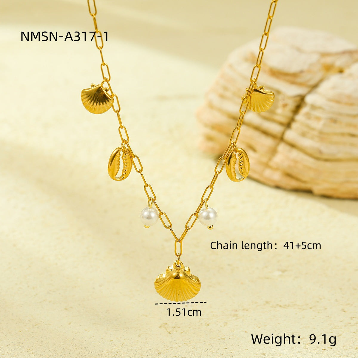 Ocean Necklace Bracelet Earrings Ring Set Niche Collection Ornament Women