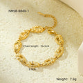 Ladies Titanium Steel Bracelet 18K Gold Plating Stainless Steel Inlaid Zircon All Match Suit Twin Bracelet
