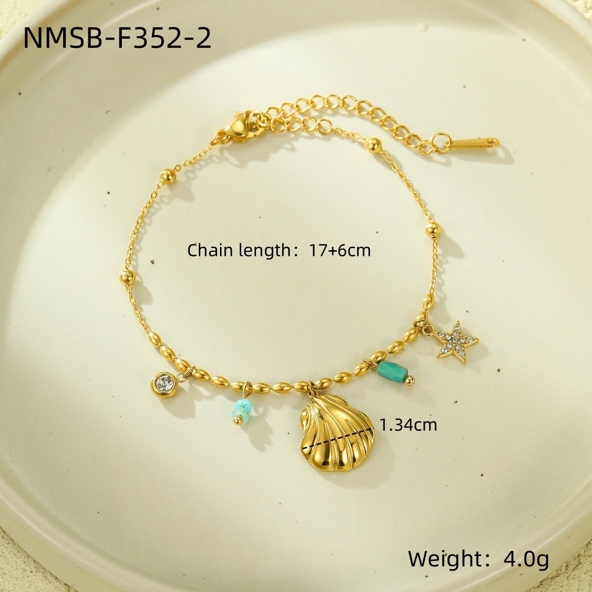 Ocean Necklace Bracelet Earrings Ring Set Niche Collection Ornament Women