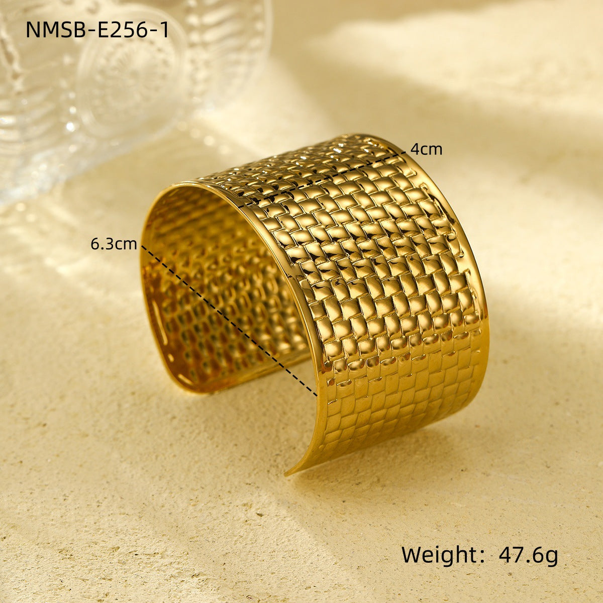 Exaggerated Personalized All Match Titanium Steel Bracelet Fashionable High End Wide Surface Design Open Stainless Steel Bracelet